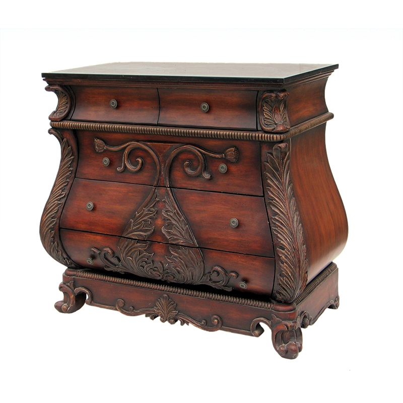 Antique Bathroom Vanity 39 inch Hand Cared With Single Sinks Bathroom Cabinet Solide Wood Two Drawers Paunchy Design